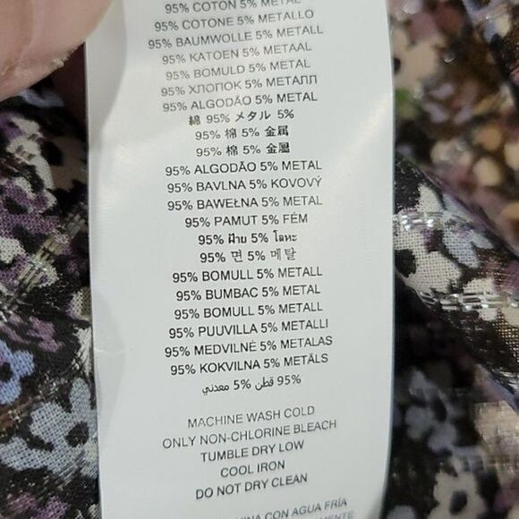 Michael Kors Purple Floral Off-Shoulder Top Sz S - Picture 7 of 11